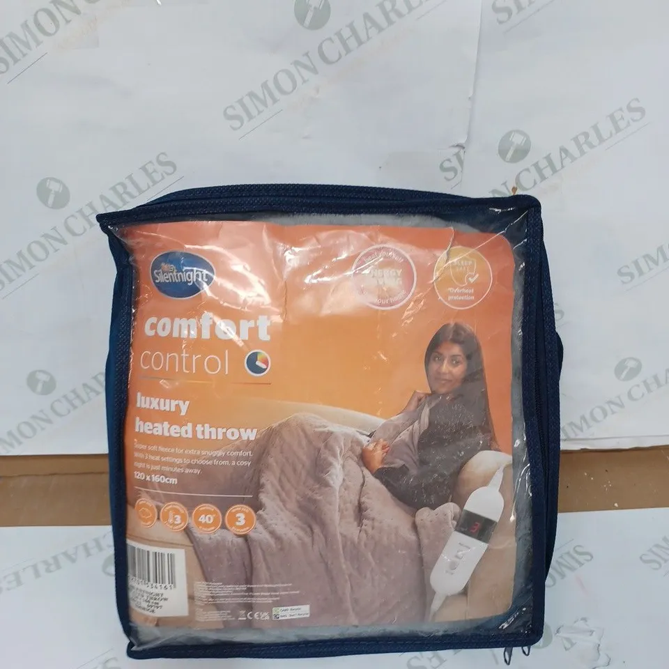 SILENTNIGHT CONTROL LUXURY HEATED THROW / SIZE: 120 X 160CM 