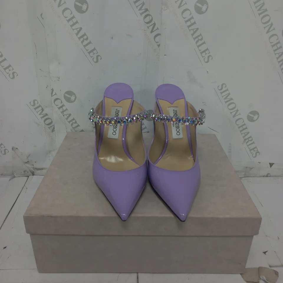 BOXED JIMMY CHOO PURPLE BING 100 HEELS SIZE 6