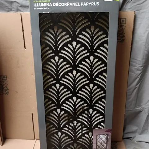 ILLUMINA DÉCORPANEL PAPYRUS METAL WALL ART PANEL – INLIT, SOLAR POWERED