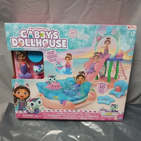 GABBY'S DOLLHOUSE MERMAID TAIL POOL PLAYSET – 10 PIECES (DREAMWORKS)