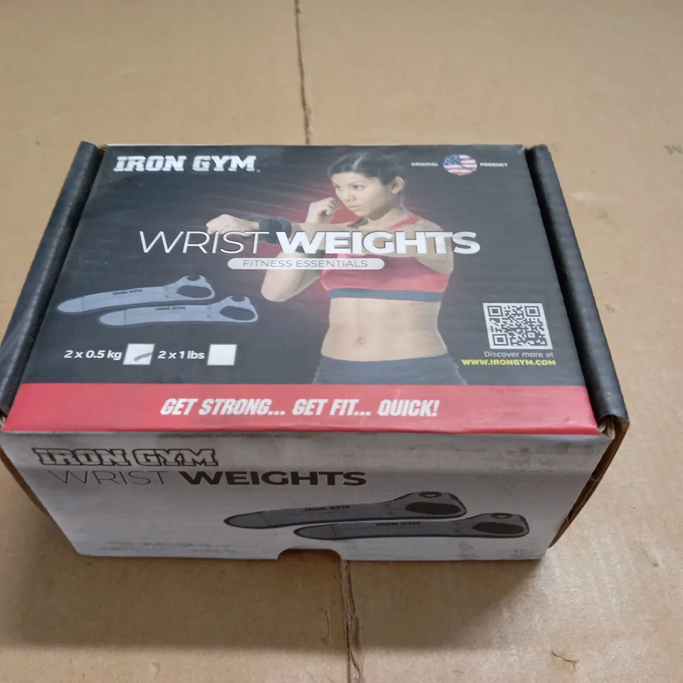 boxed as new iron gym wrist weights - 2 x 0.5 kg