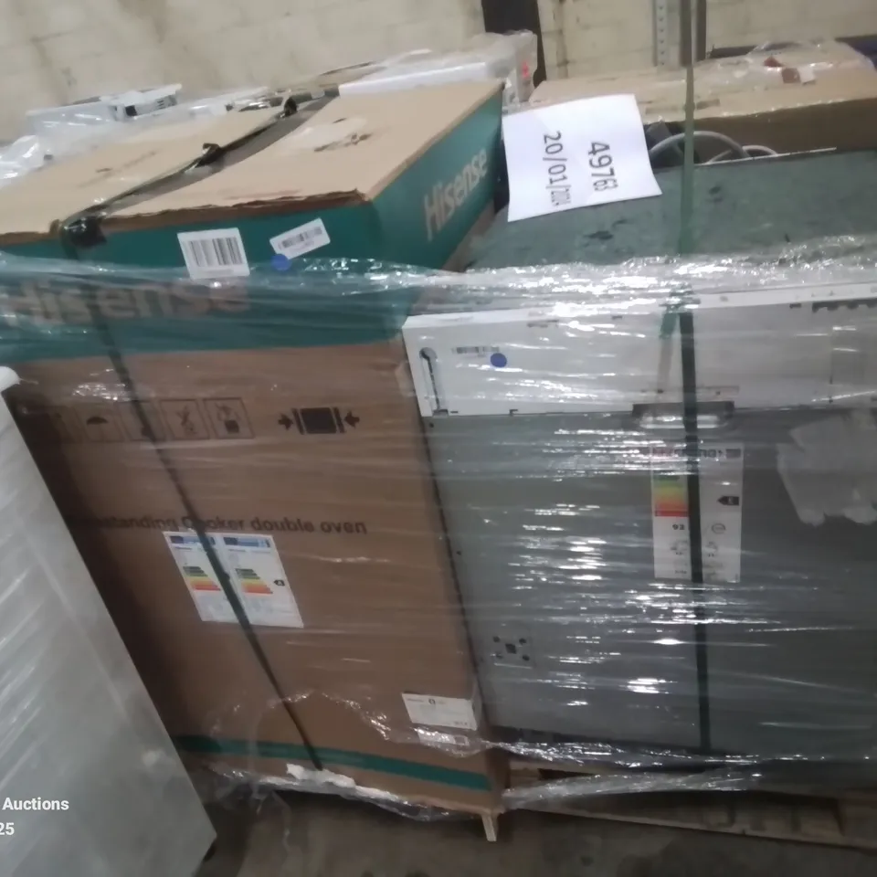 PALLET OF APPROXIMATELY 4 UNPROCESSED RAW RETURN WHITE GOODS TO INCLUDE;