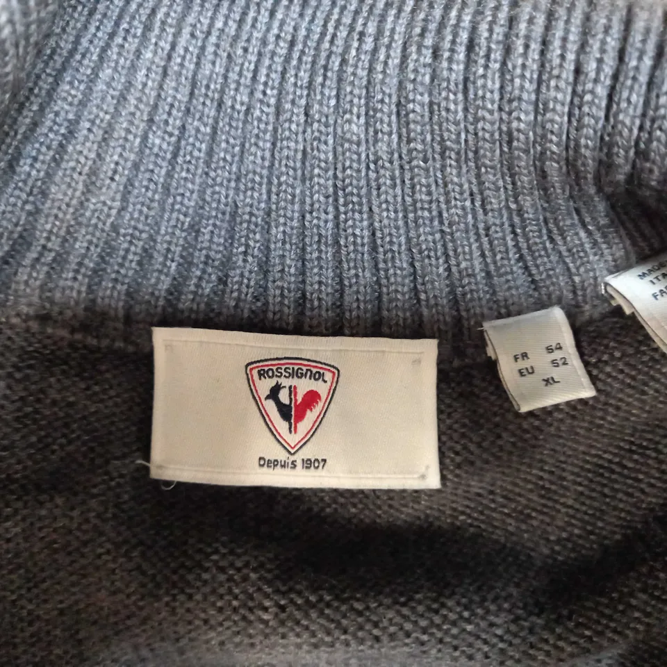ROSSIGNOL GREY KNITTED JUMPER - SIZE XL