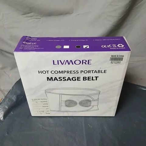 LIVMORE HOT COMPRESS PORTABLE MASSAGE BELT BOXED