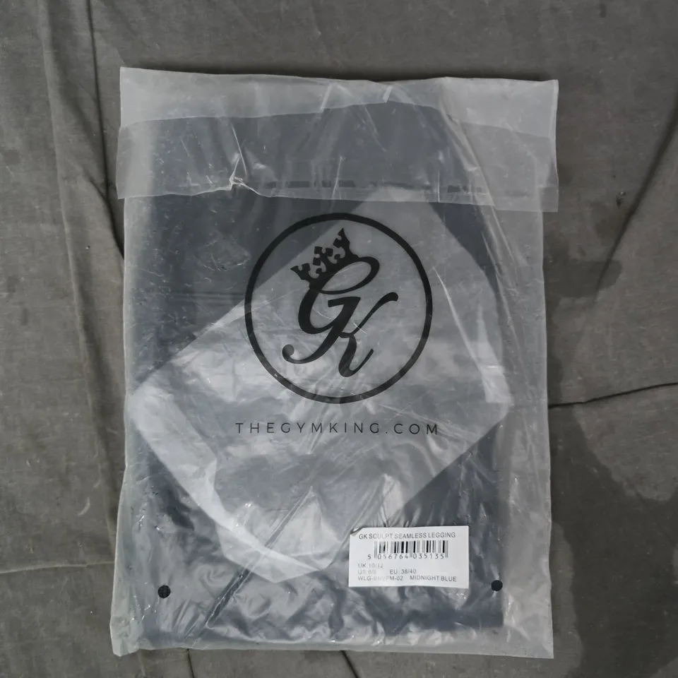 GYM KING SCULPT SEAMLESS LEGGINGS IN MIDNIGHT BLUE SIZE UK 10/12