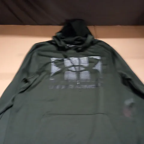 UNDER ARMOUR GREEN HOODED JACKET - SIZE S/M