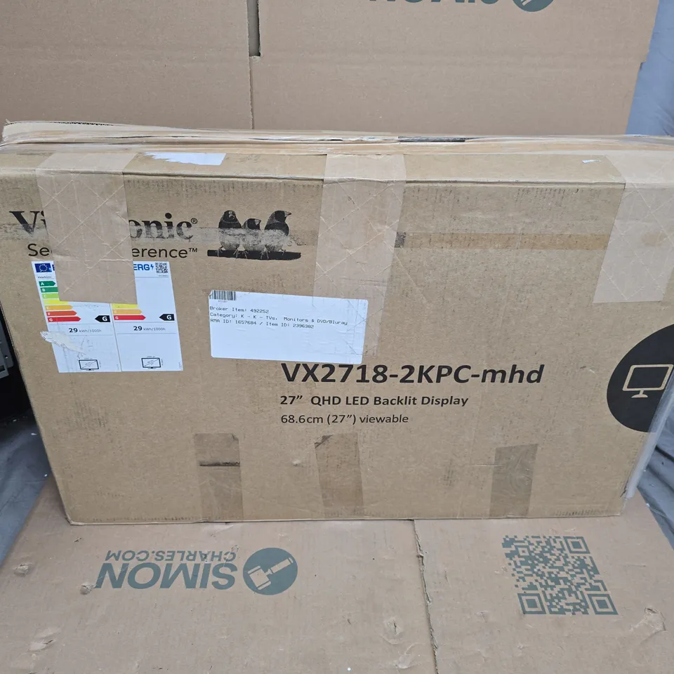 VIEWSONIC VX2718-2KPC-MHD 27-INCH CURVED QHD LED MONITOR - BOXED 