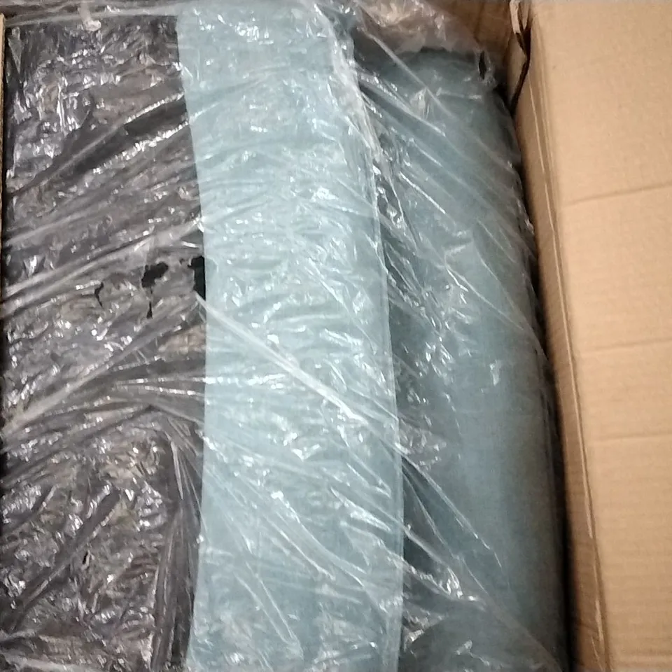 BOXED FIRESIDE CHAIR TEAL FABRIC 