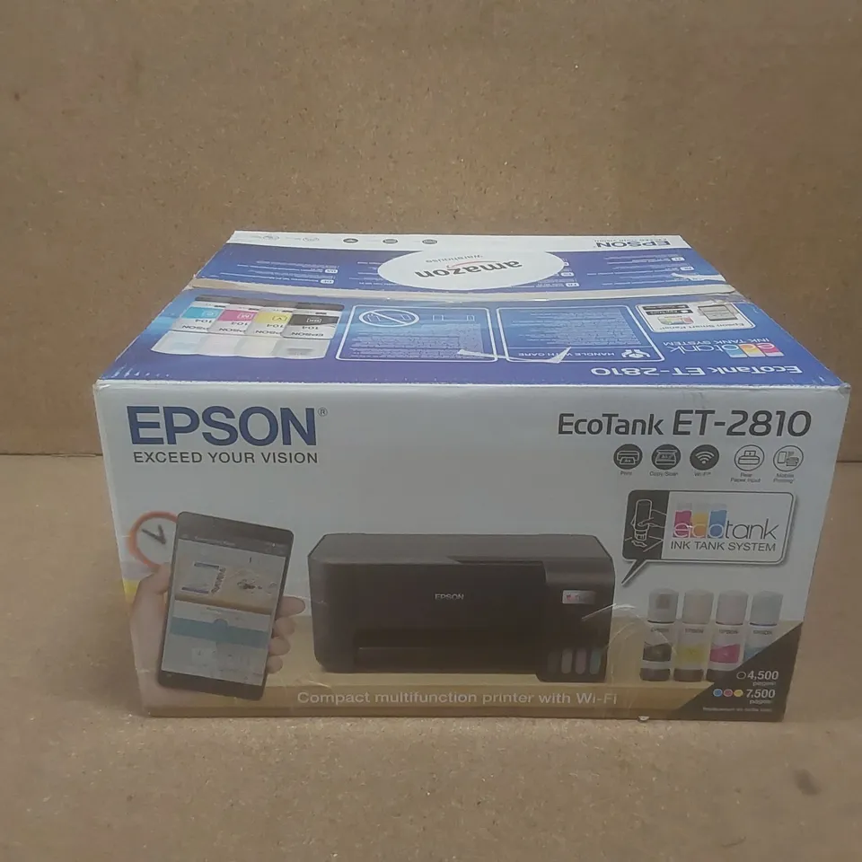 BOXED EPSON ECOTANK ET-2810 COMPACT PRINTER