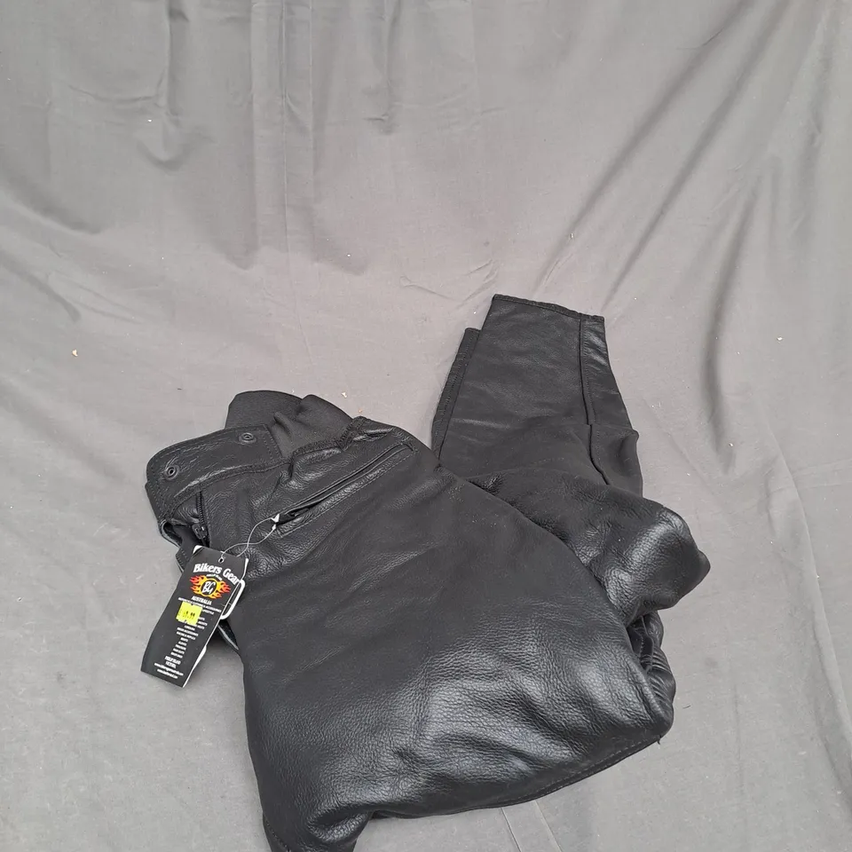 REAL LEATHER MOTORBIKE TROUSERS SIZE 8