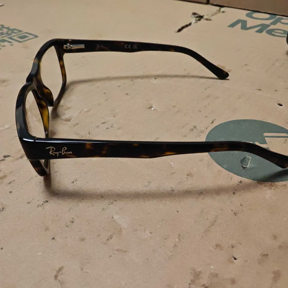 RAY BAN BROWN FRAMED GLASSES IN CARRY CASE