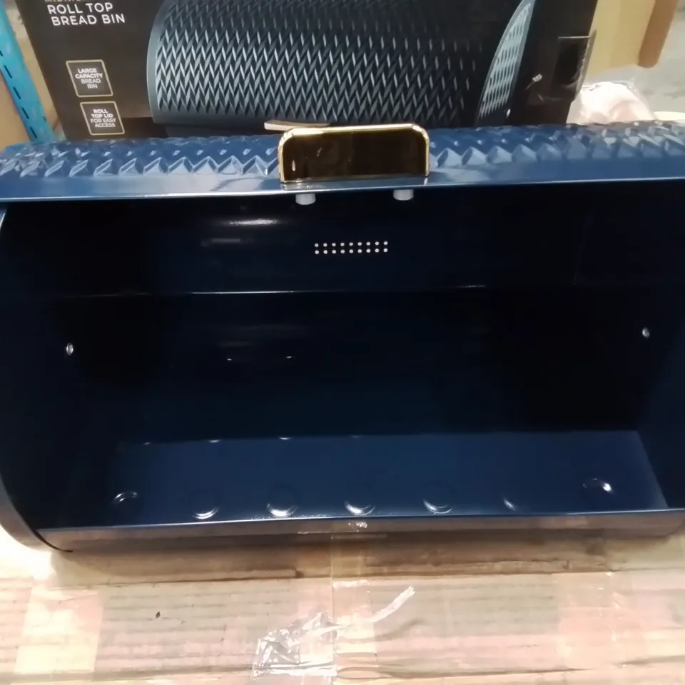 TOWER MIDNIGHT BLUE ROLL TOP BREAD BIN