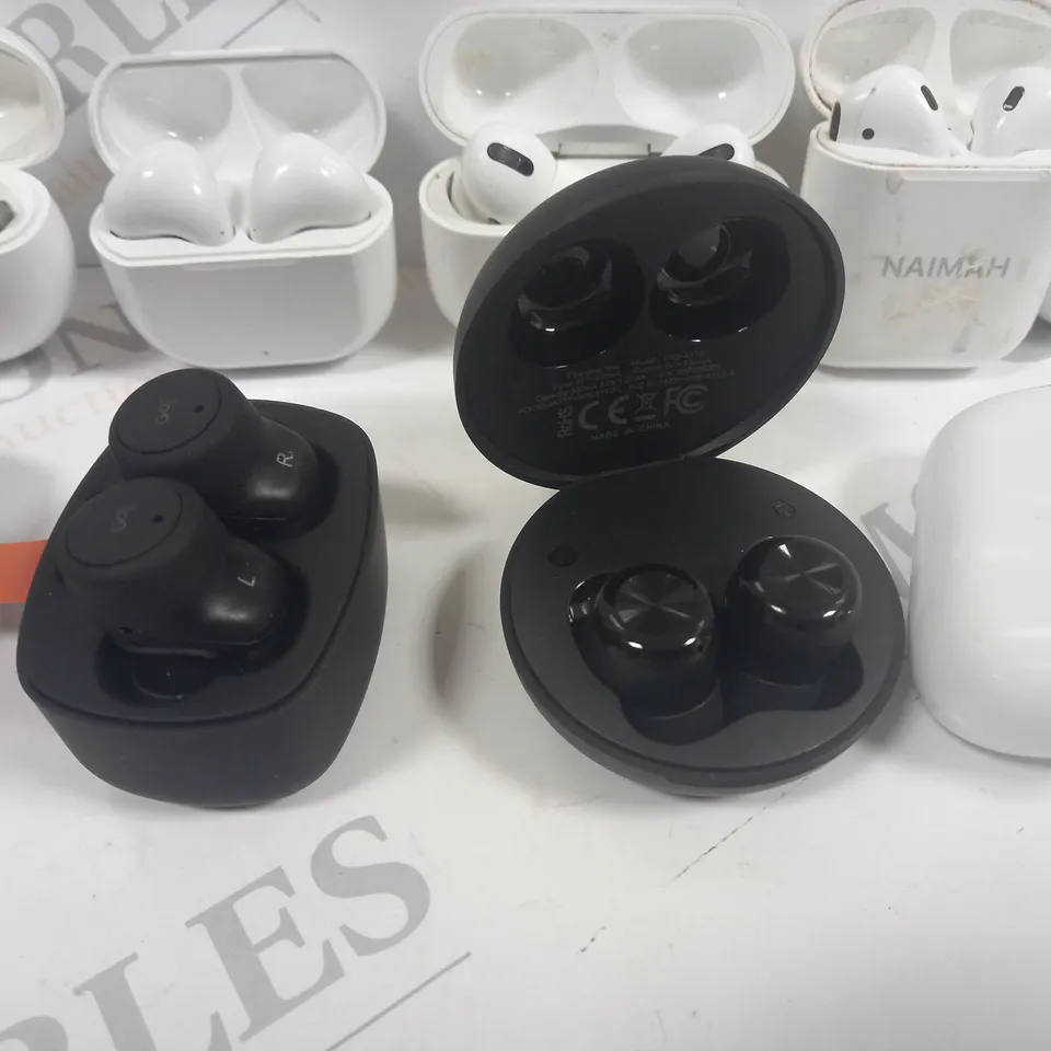 LOT OF 8 ASSORTED PAIRS OF TWS EARBUDS