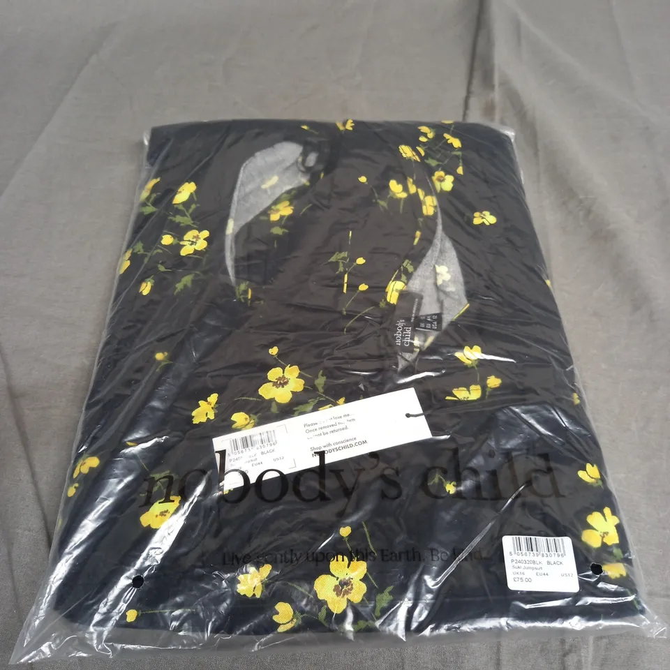 SEALED NOBODYS CHILD SUKI JUMPSUIT BLACK - UK 16