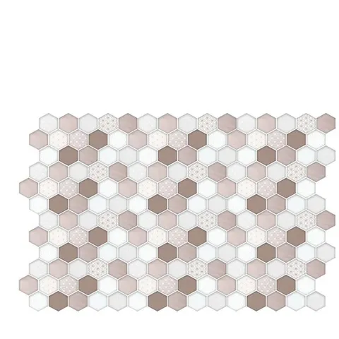 4 X BOXED HONEY HEXA 15.4 X 30.5 GEL MOSA TILE STICKERS