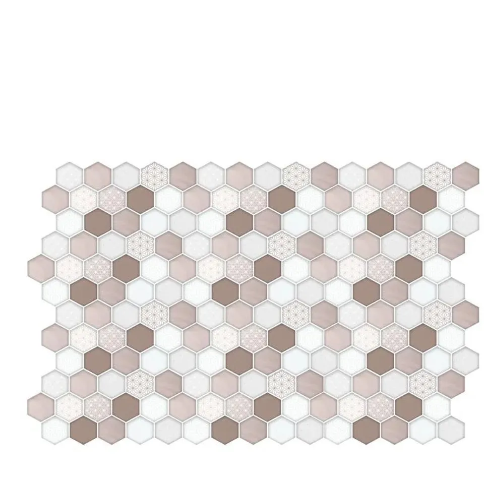 4 X BOXED HONEY HEXA 15.4 X 30.5 GEL MOSA TILE STICKERS