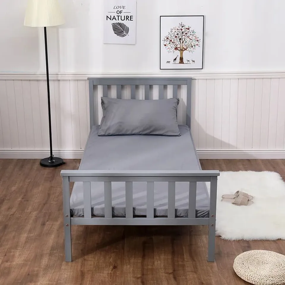 BOXED MARQUISE BED FRAME COLOUR: GREY MATTRESS SIZE: DOUBLE