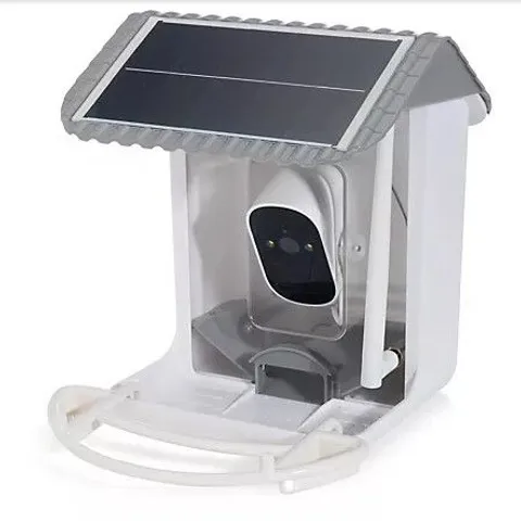 SMART BIRD FEEDER WITH SOLAR POWERED VIDEO CAMERA GREY