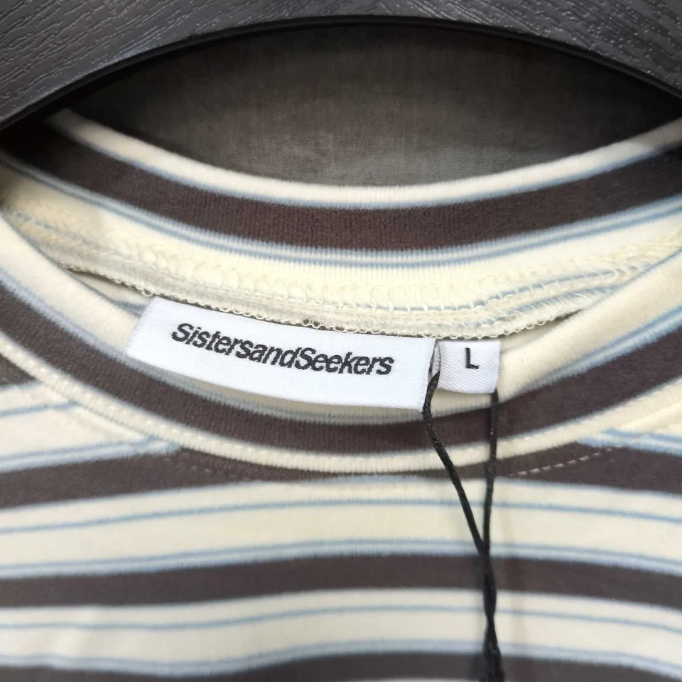 SISTERSANDSEEKERS STRIPED LONG-SLEEVE TOP – WOMEN'S UK L