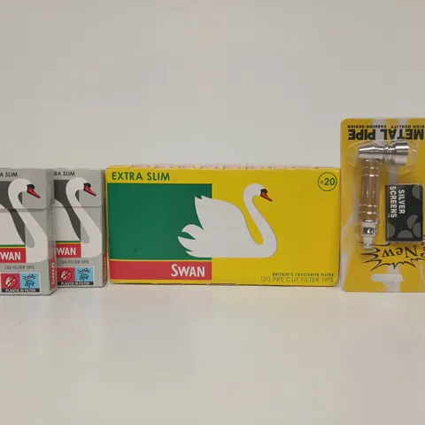 APPROXIMATELY 10 ASSORTED CIGARETTE ITEMS TO INCLUDE FILTER TIPS, METAL PIPE, ETC