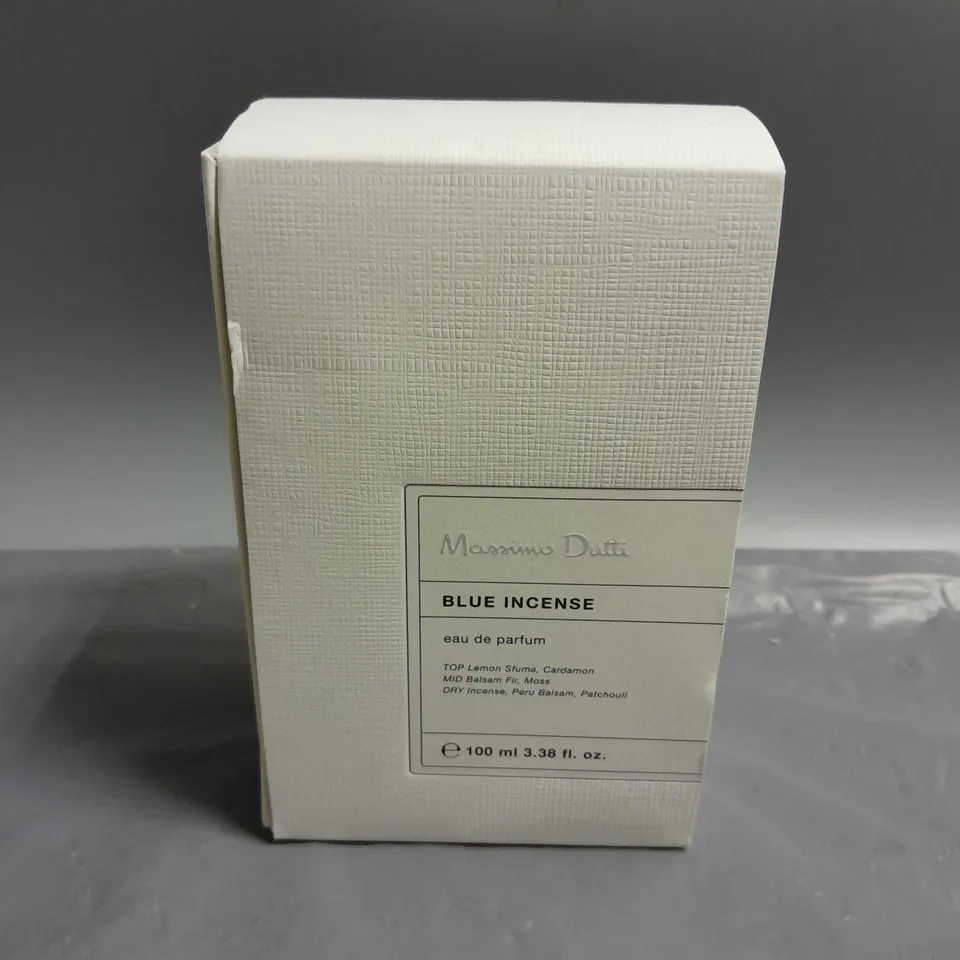 BOXED AND SEALED MASSIMO DUTTI BLUE INCENSE EAU DE PARFUM 100ML