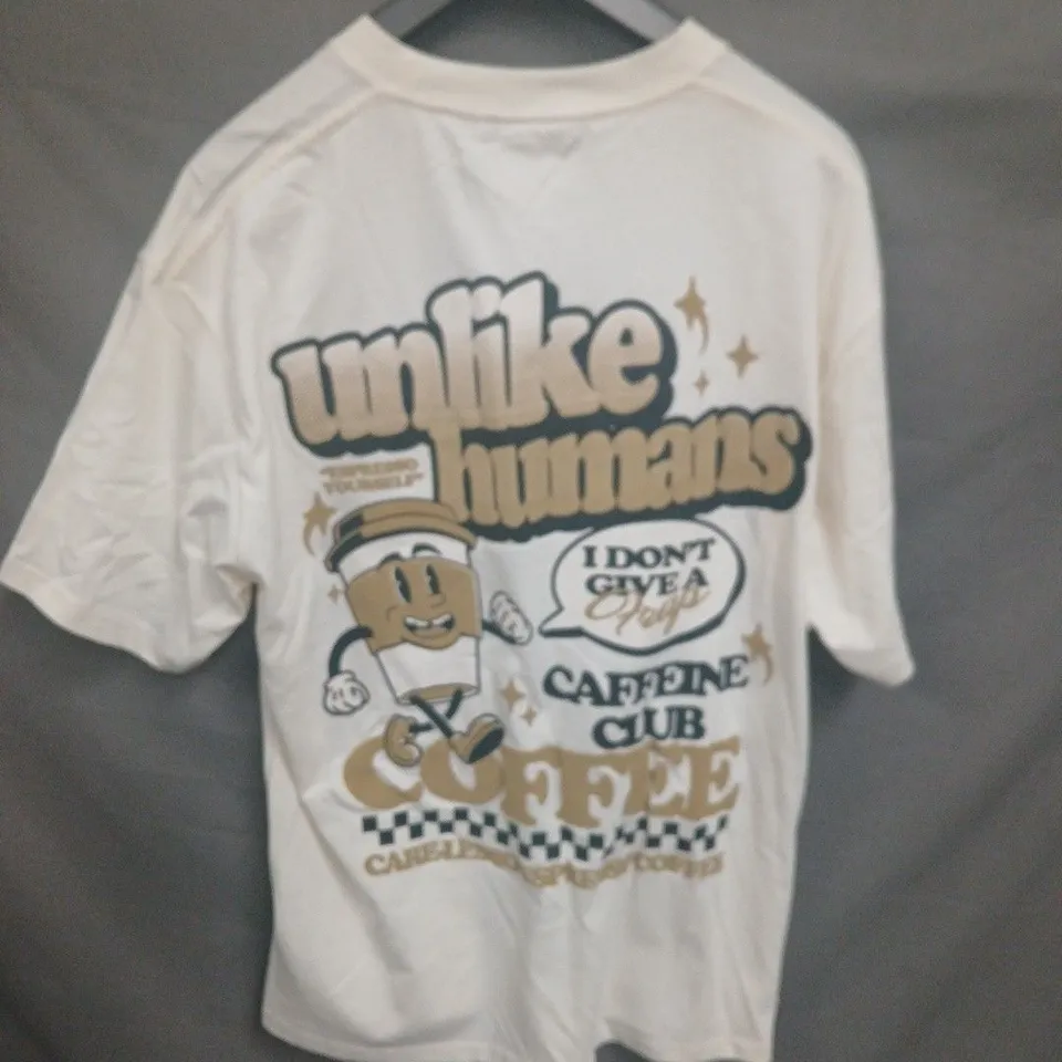 UNLIKE HUMANS COFFEE CLUB T-SHIRT SIZE L