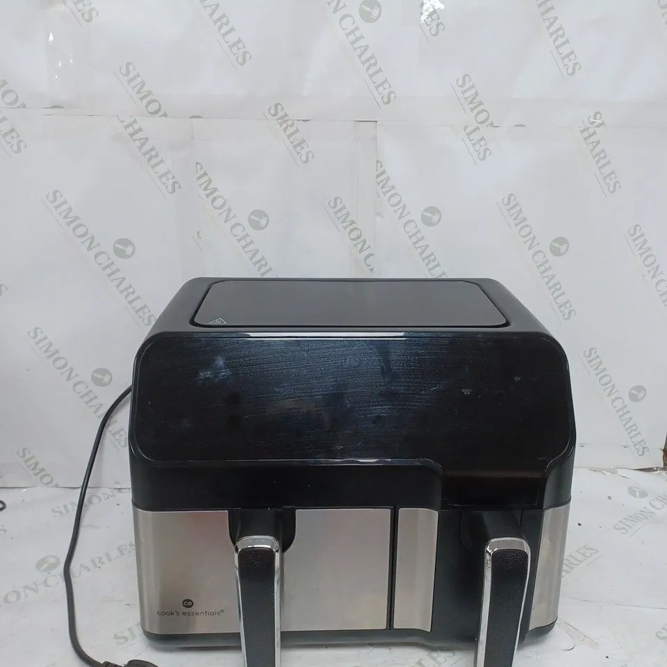 BOXED COOK'S ESSENTIALS 7.7L DUAL AIR FRYER IN BLACK