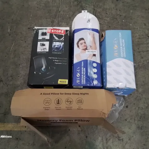 PALLET OF ASSORTED BEDROOM AND COMFORT BASED PRODUCTS TO INCLUDE; PILLOWS, SUPPORT SEAT CUSHIONS AND SIMILARLY RELATED GOODS