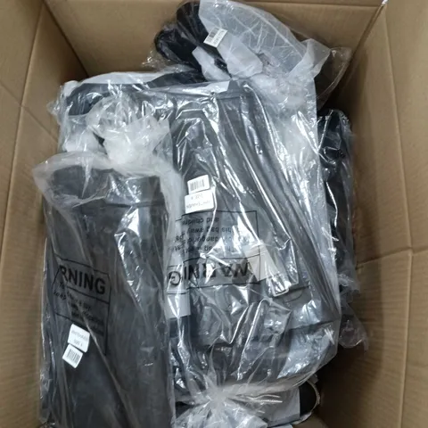 LARGE BOX OF APPROX 15 ASSORTED SHOES IN VARIOUS COLOURS, STYLES AND SIZES