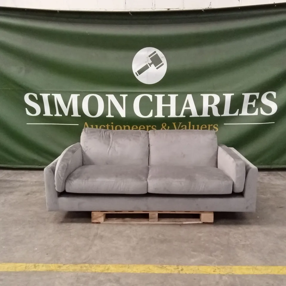 LUCIA 3 SEATER SOFA, GREY HOUSE VELVET