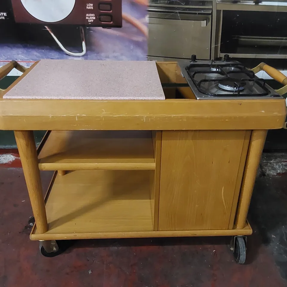 FLAMBÉ TROLLEY WITH TWIN GAS HOB