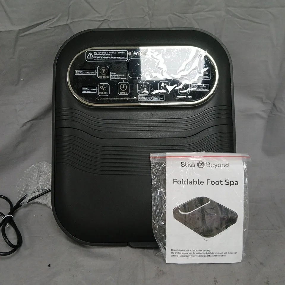 BLISS & BEYOND FOLDABLE FOOT SPA