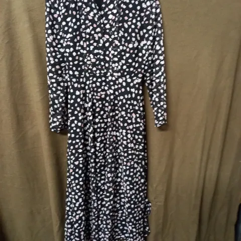 HOBBS LONDON ORLA DRESS BLACK MULTI - UK 10
