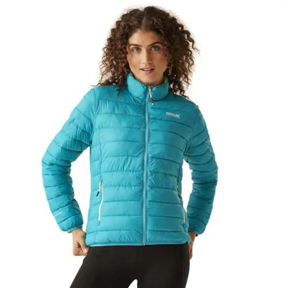REGATTA WOMEN'S WOMEN'S HILLPACK II INSULATED JACKET TAHOE BLUE BLEACHED AQUA SIZE 10