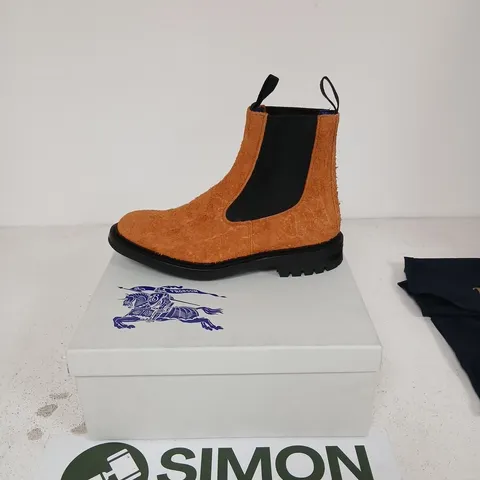 TRICKER'S X BURBERRY CHELSEA BOOTS β WARM CARAMEL SUEDE, UK9