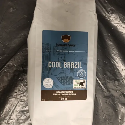 BROWN BEAR COOL BRAZIL DECAFFEINATED FRESH COFFEE BEANS