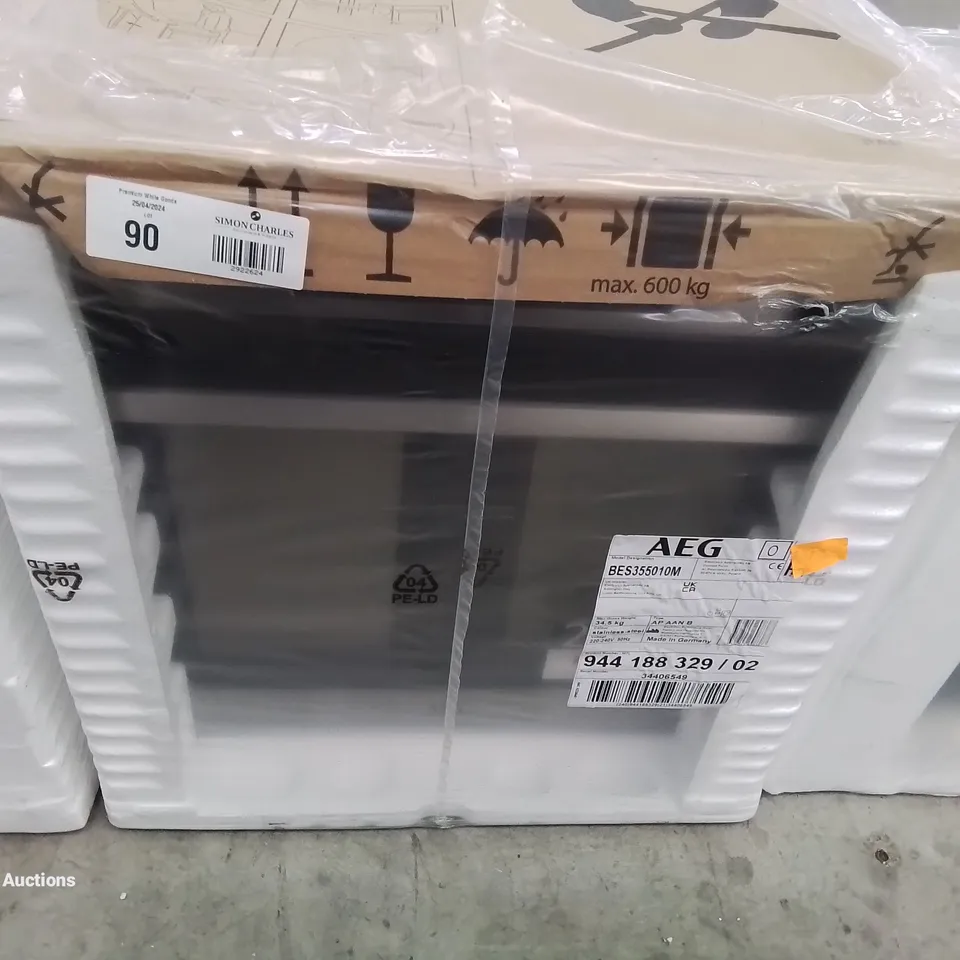AEG STEAMBAKE OVEN AQUA CLEAN ENAMEL BES355010M RRP £384