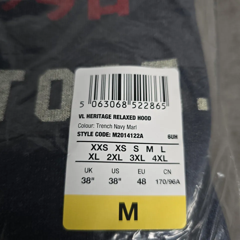 SUPERDRY VL HERITAGE RELAXED HOOD – NAVY MARL, UK 38 (M)