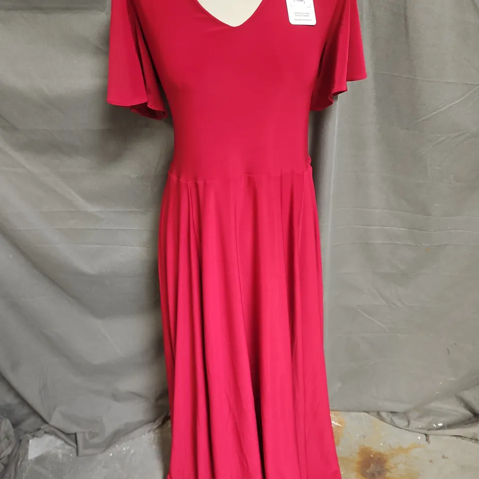 AYM AVA REVERSIBLE MAXI DRESS IN WINE RED SIZE 2XL