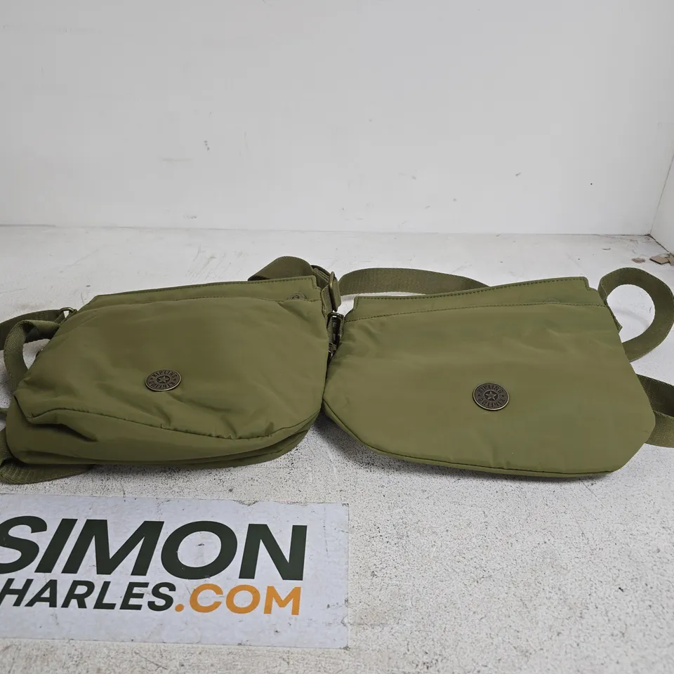 2 X KIPLING IVETA CROSSBODY BAG GREEN