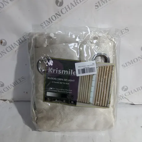 KRISMILE THERMAL INSULATED BLACKOUT CURTAINS - 66 INCH X 72 INCH 