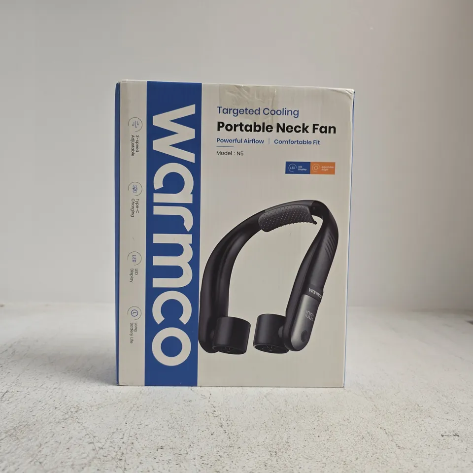 PORTABLE NECK FAN – MODEL N5 (BOXED)