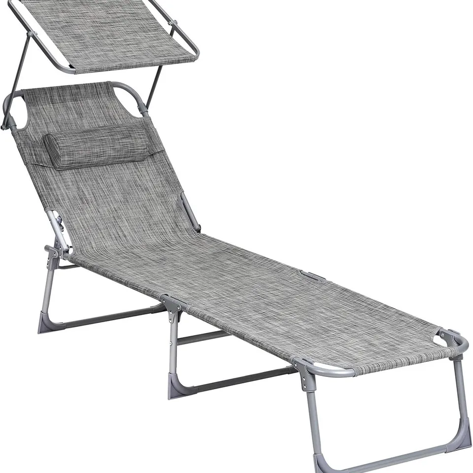 BOXED SONGMICS FOLDING SUN LOUNGER