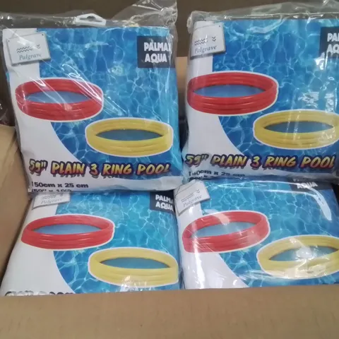 12 BRAND NEW 59" PLAIN 3 RING SWIMMING POOL