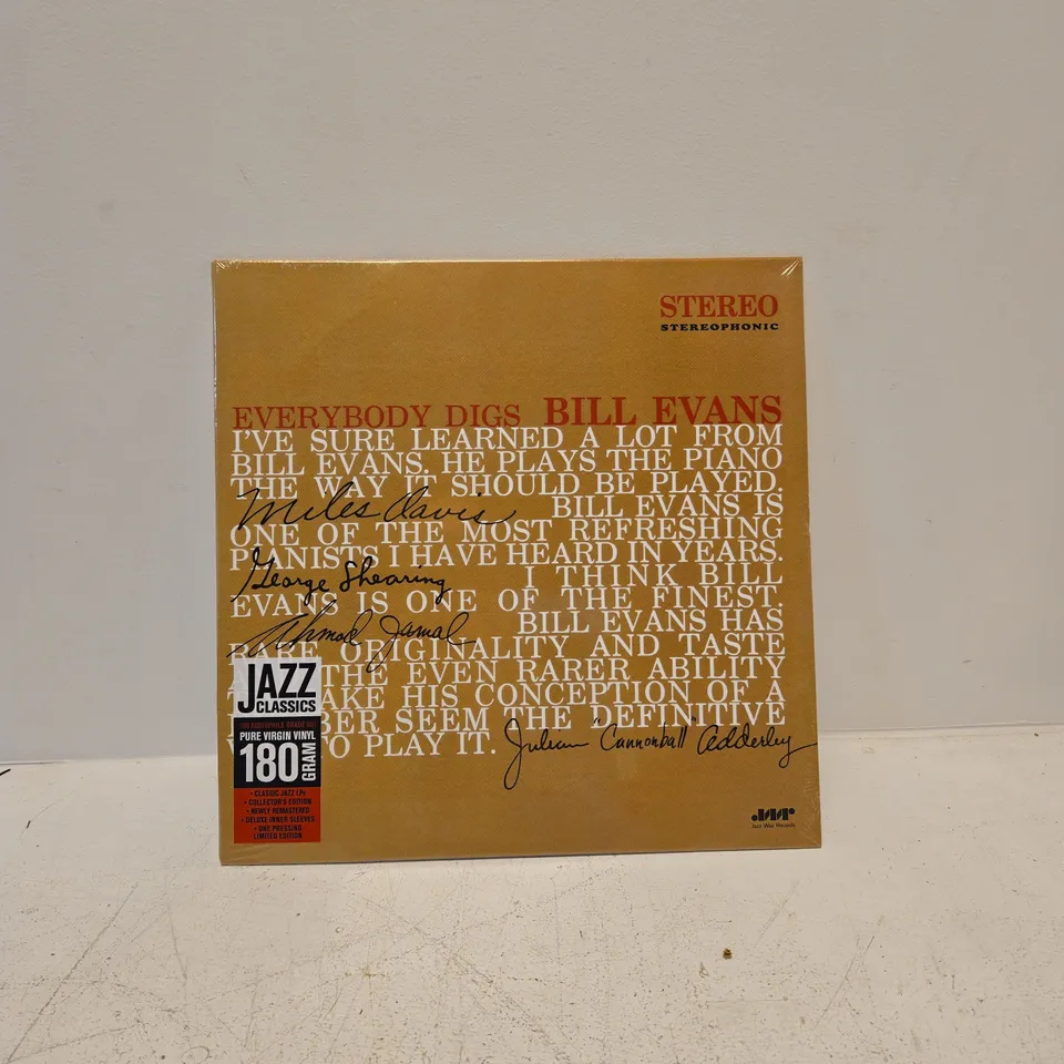 EVERYBODY DIGS BILL EVANS VINYL JAZZ CLASSICS PURE VIRGIN VINYL 180 GRAM ONE PRESSING LIMITED EDITION SEALED