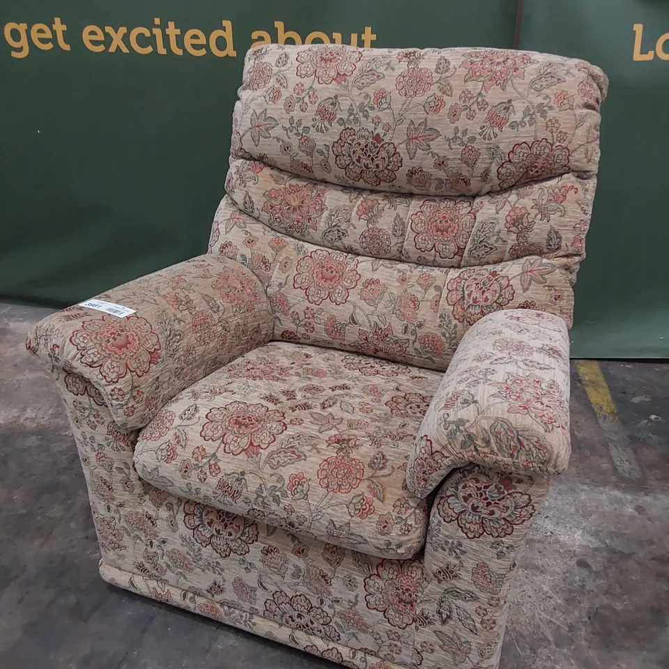 QUALITY BRITISH DESIGNER G PLAN MALVERN EASY CHAIR CONISTON ANTIQUE FABRIC