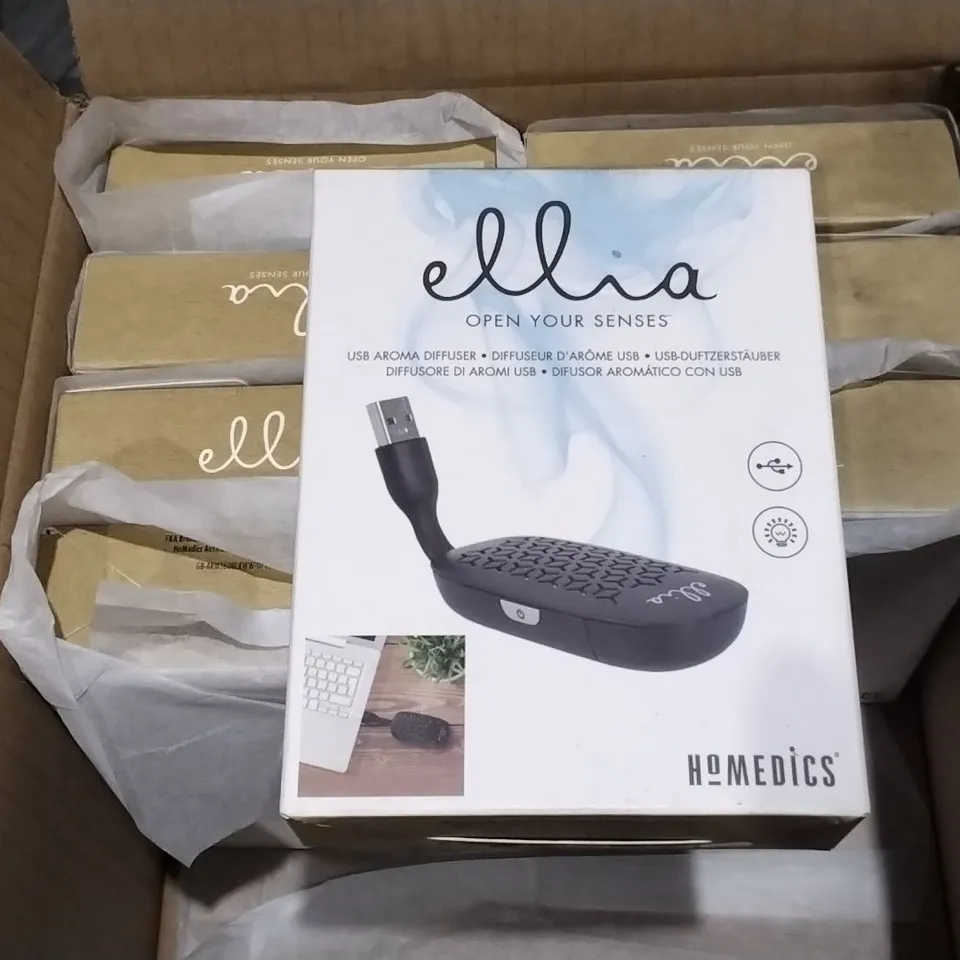 LOT OF 8 BOXED HOMEDICS ELLIA USB AROMA DIFFUSERS