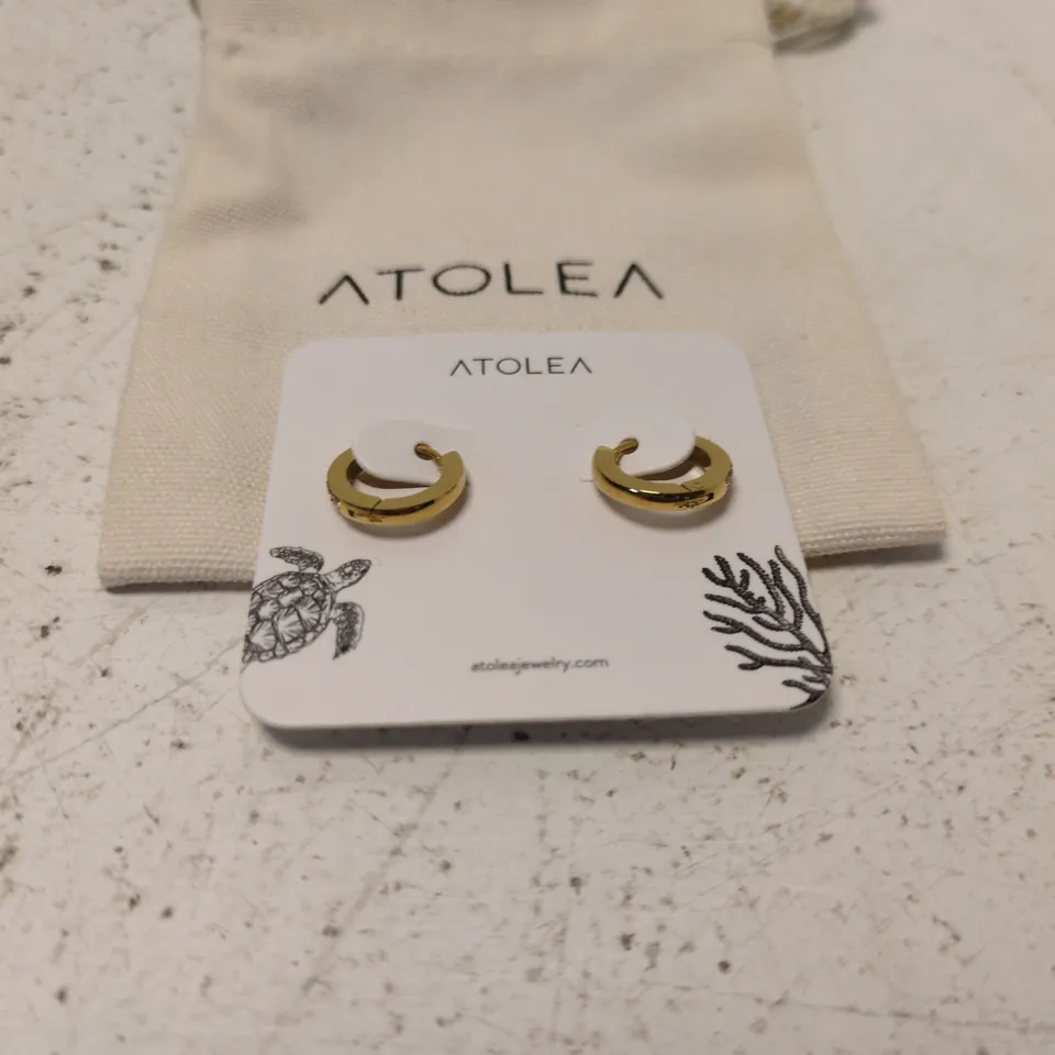 ATOLEA GOLD-TONE HOOP EARRINGS