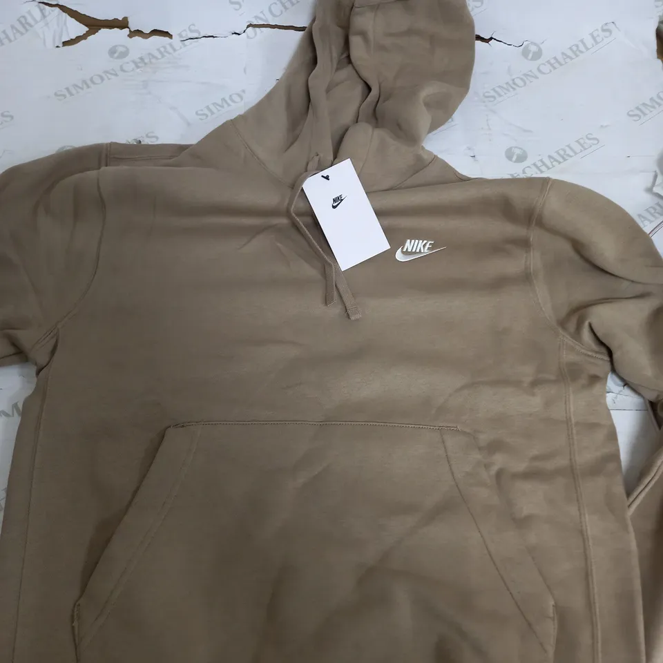 NIKE LIGHT KHAKI GREEN HOODIE - SMALL