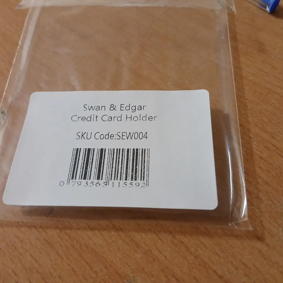 SWAN & EDGAR CREDIT CARD HOLDER – BLACK LEATHER